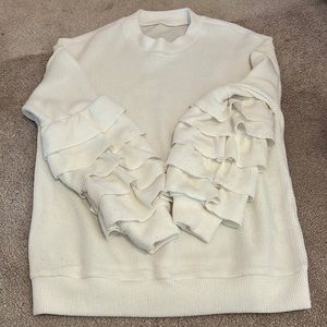 Women’s ruffle sleeve sweater